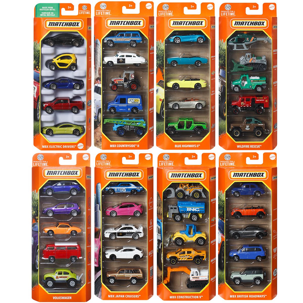Matchbox Car Collection 5Pack 2024 Mix 2 (V) Hot Match Collectables