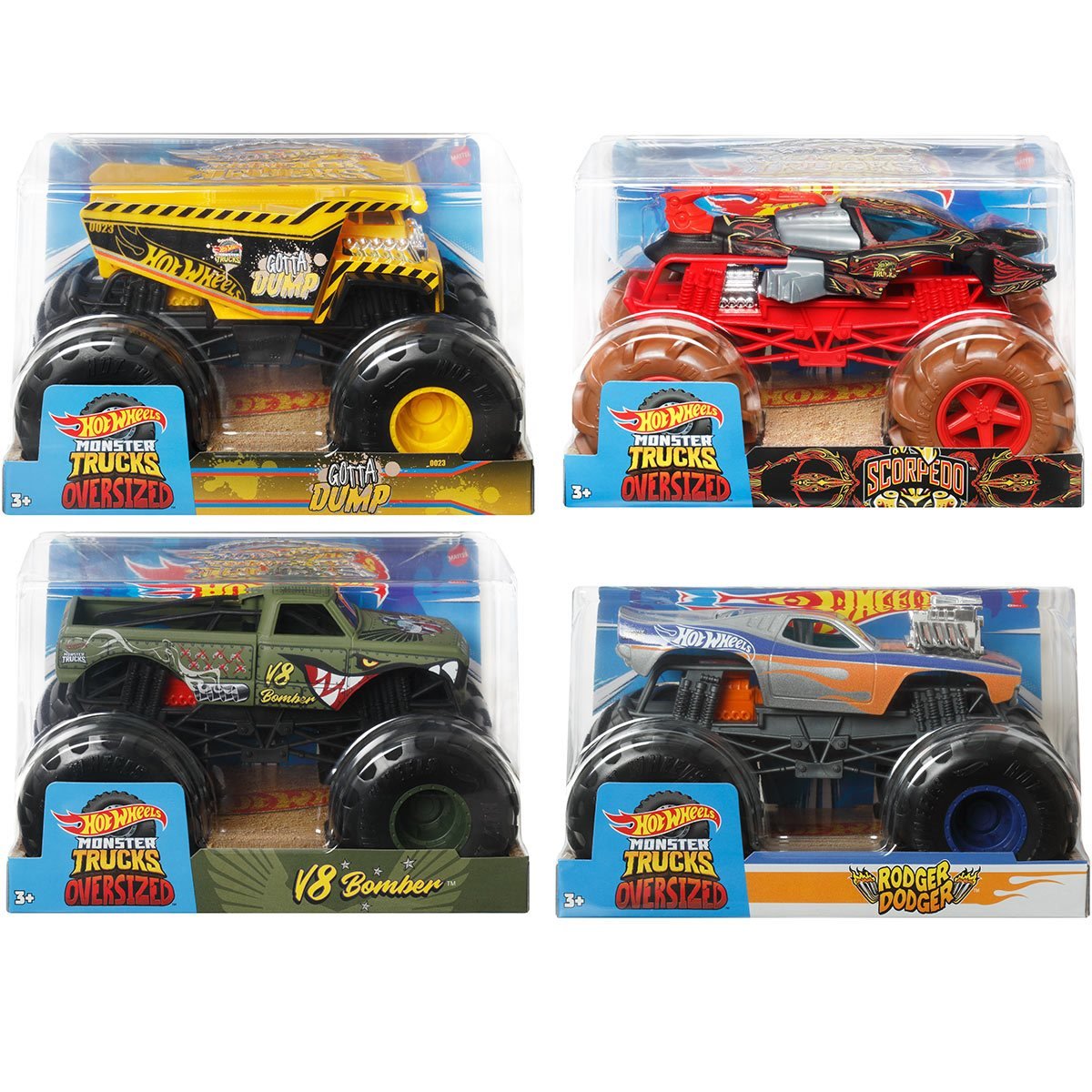 Monster Trucks - Carrinho 1/24 - Hot Wheels - Mattel