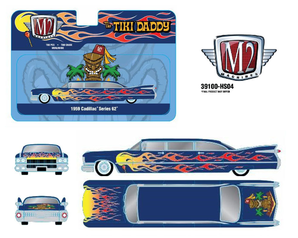 M2 Machines 1:64 Auto-Stretch 1959 Cadillac 62 Stretch Custom Tiki Dad –  Hot Match Collectables