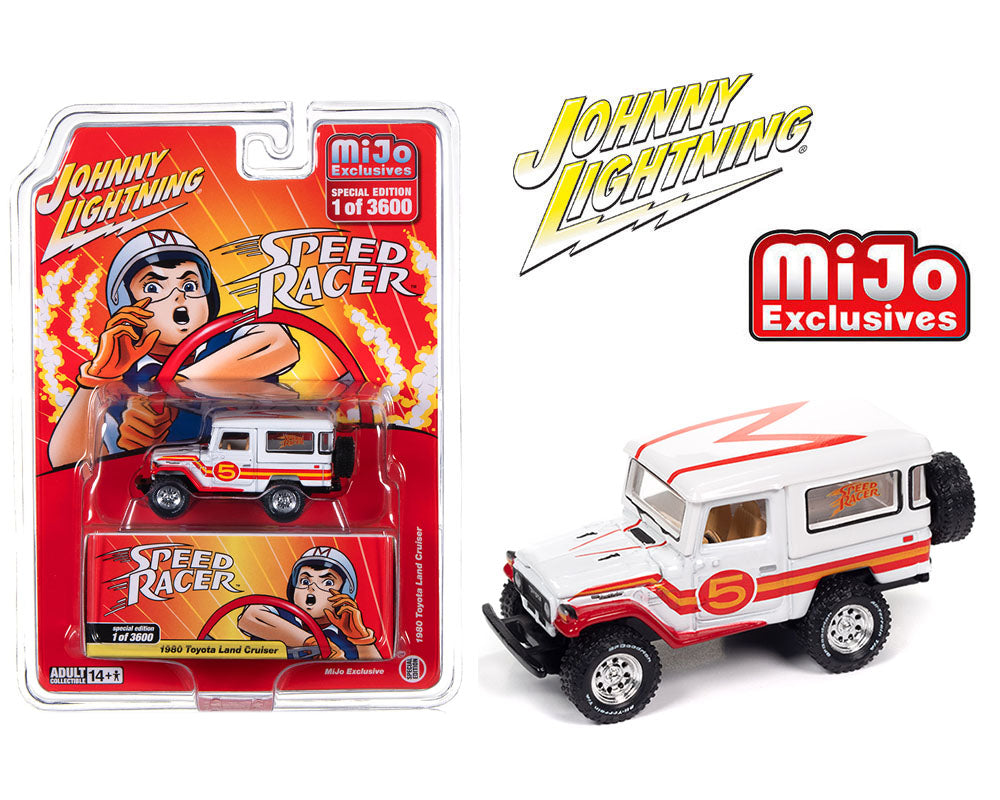 Johnny Lightning 1:64 1980 Toyota land Cruiser Speed Racer Livery Limited  3,600 pcs – Mijo Exclusives