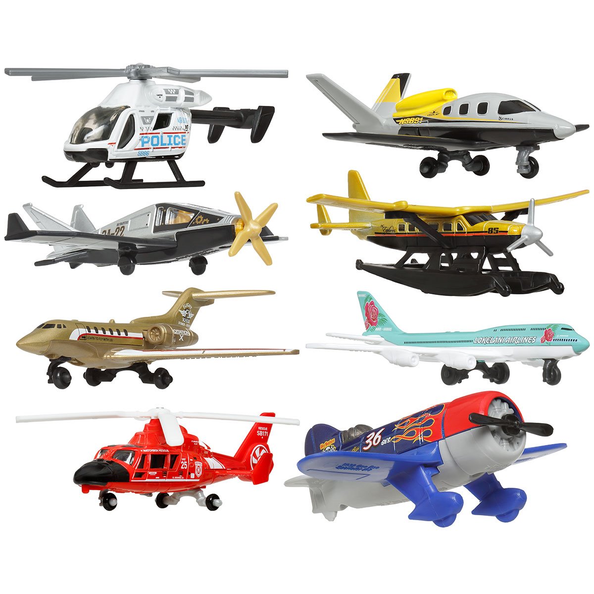 Matchbox - Sky outlet Busters - Carrier Case + 9 Planes