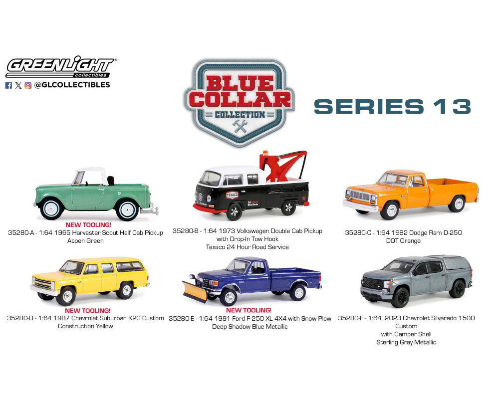 Greenlight 1:64 Blue Collar Collection Series 13 - Set of 6