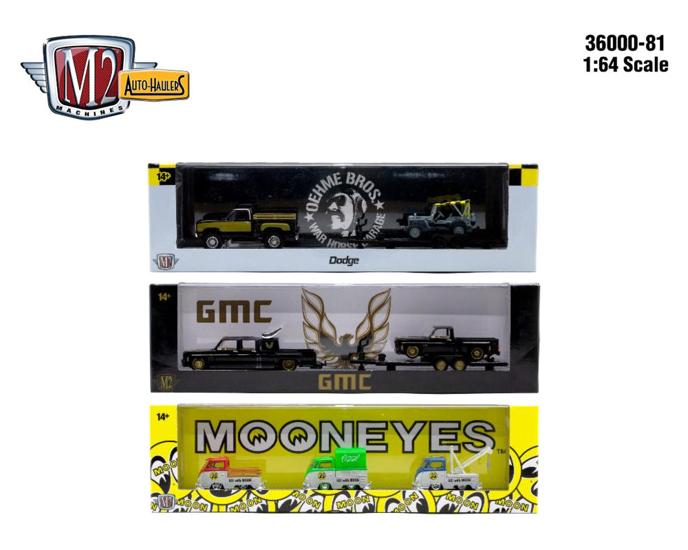 M2 Machines 1:64 Auto-Haulers Release 81 - Set of 3