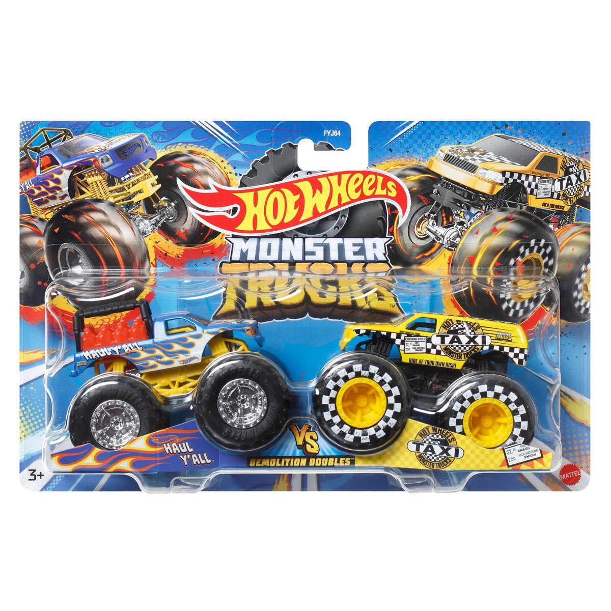 Hot Wheels Monster Trucks Demolition Doubles 1:64 Scale 2023 Mix 5 2-Pack