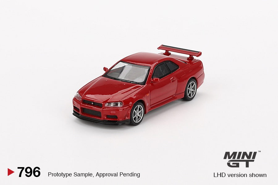 Mini GT Nissan Skyline GT-R R34 V-Spec Active Red (Blister)