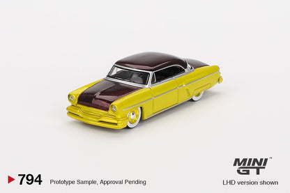 Mini GT Lincoln Capri Hot Rod 1954 Lime Yellow