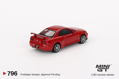 Mini GT Nissan Skyline GT-R R34 V-Spec Active Red (Blister)