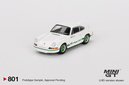 Mini GT Porsche 911 Carrera RS 2.7 Grand Prix White Green Livery