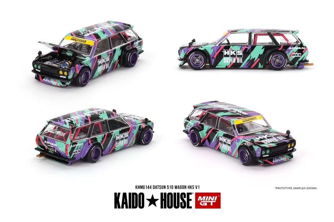 Kaido House x Mini GT Datsun 510 Wagon HKS V1 HKMG144