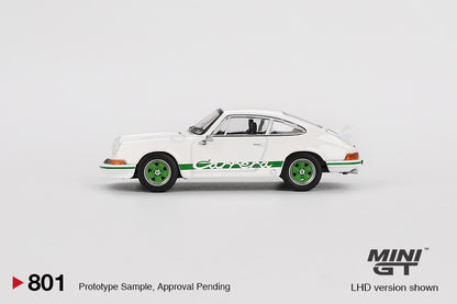 Mini GT Porsche 911 Carrera RS 2.7 Grand Prix White Green Livery