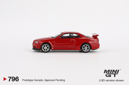 Mini GT Nissan Skyline GT-R R34 V-Spec Active Red (Blister)