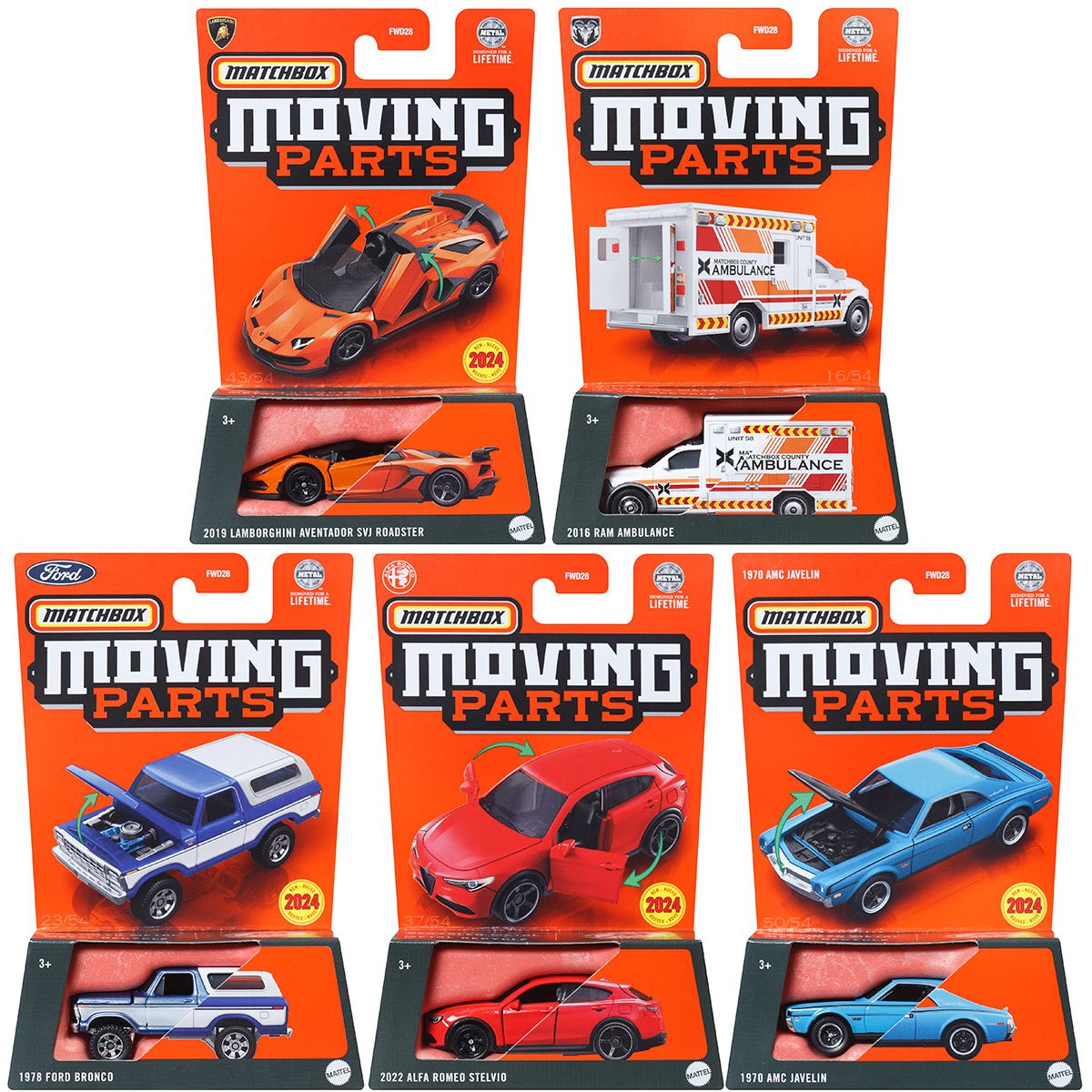 Matchbox Moving Parts 2024 Mix 3 Vehicles Hot Match Collectables   4504098578044fa0acdff89e14bd7a5dxl 