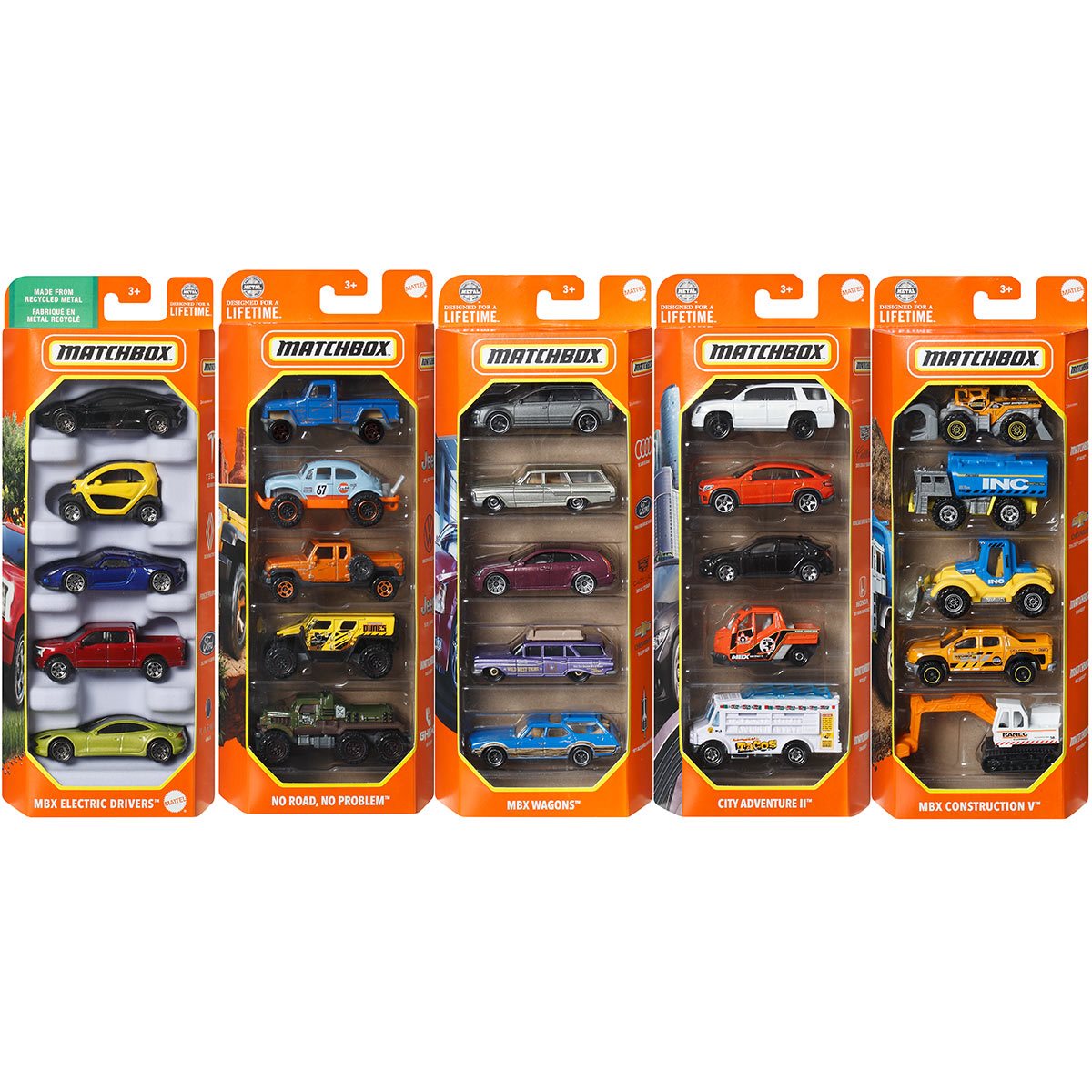 Matchbox Car Collection 5Pack 2024 Mix 1 (U) Hot Match Collectables