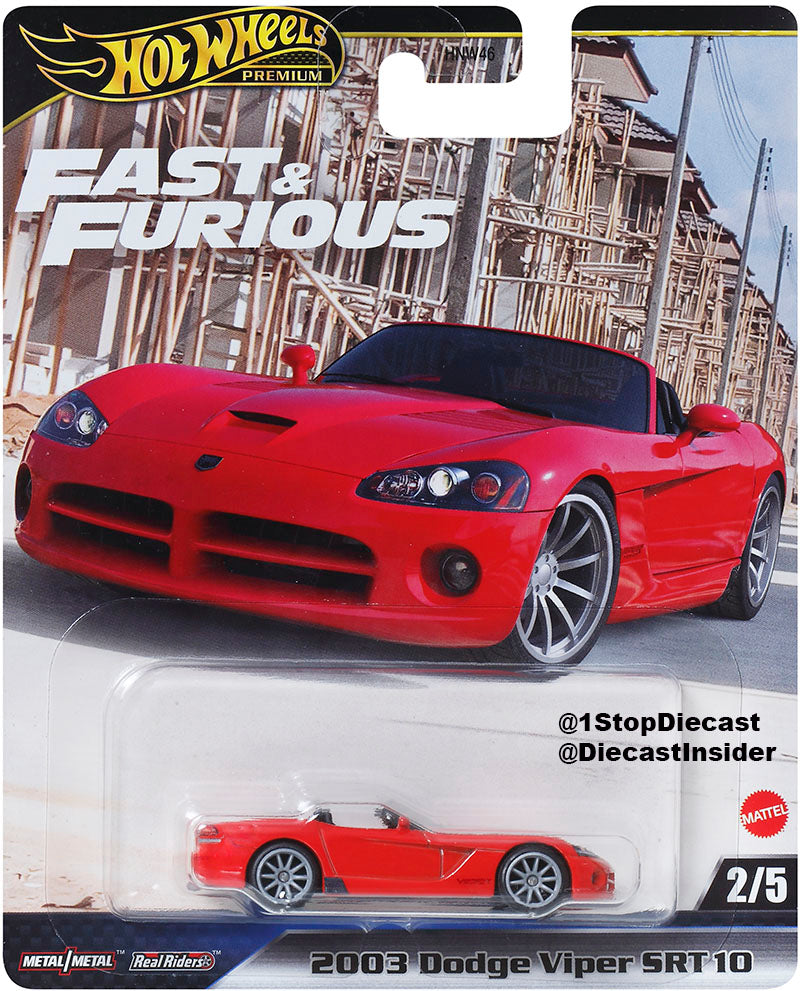 Hot Wheels Premium 2024 Fast & Furious - Mix 5 (J)