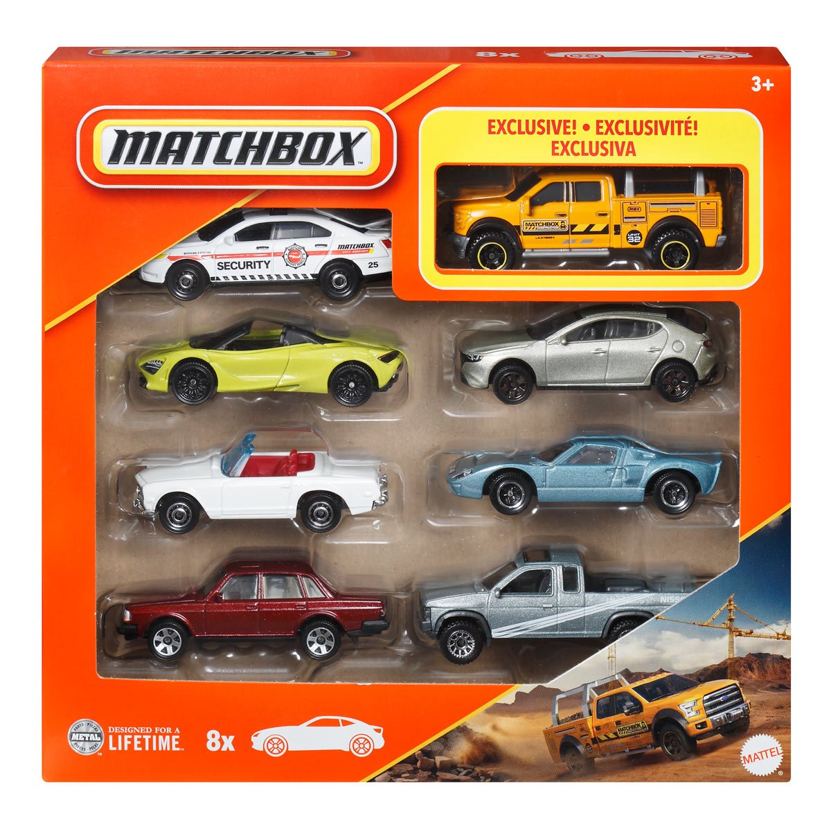 Matchbox 1:64 Scale 2025 Wave 2E Die-Cast Vehicle 8-Pack