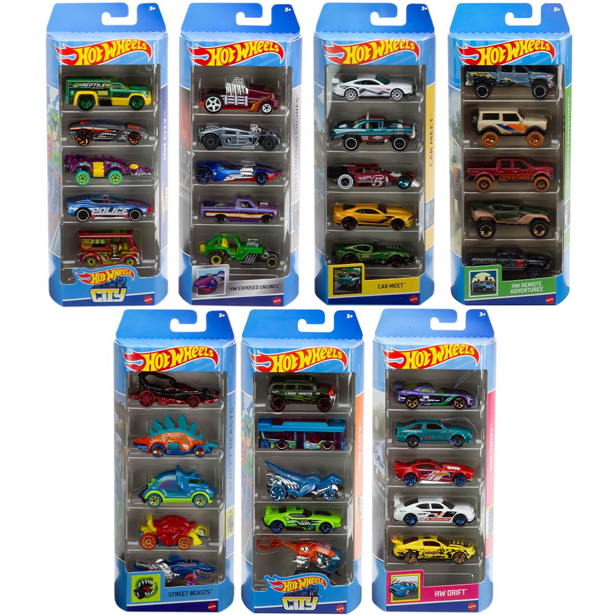 Hot Wheels 5-Car Pack 2024 - Mix 1 / A