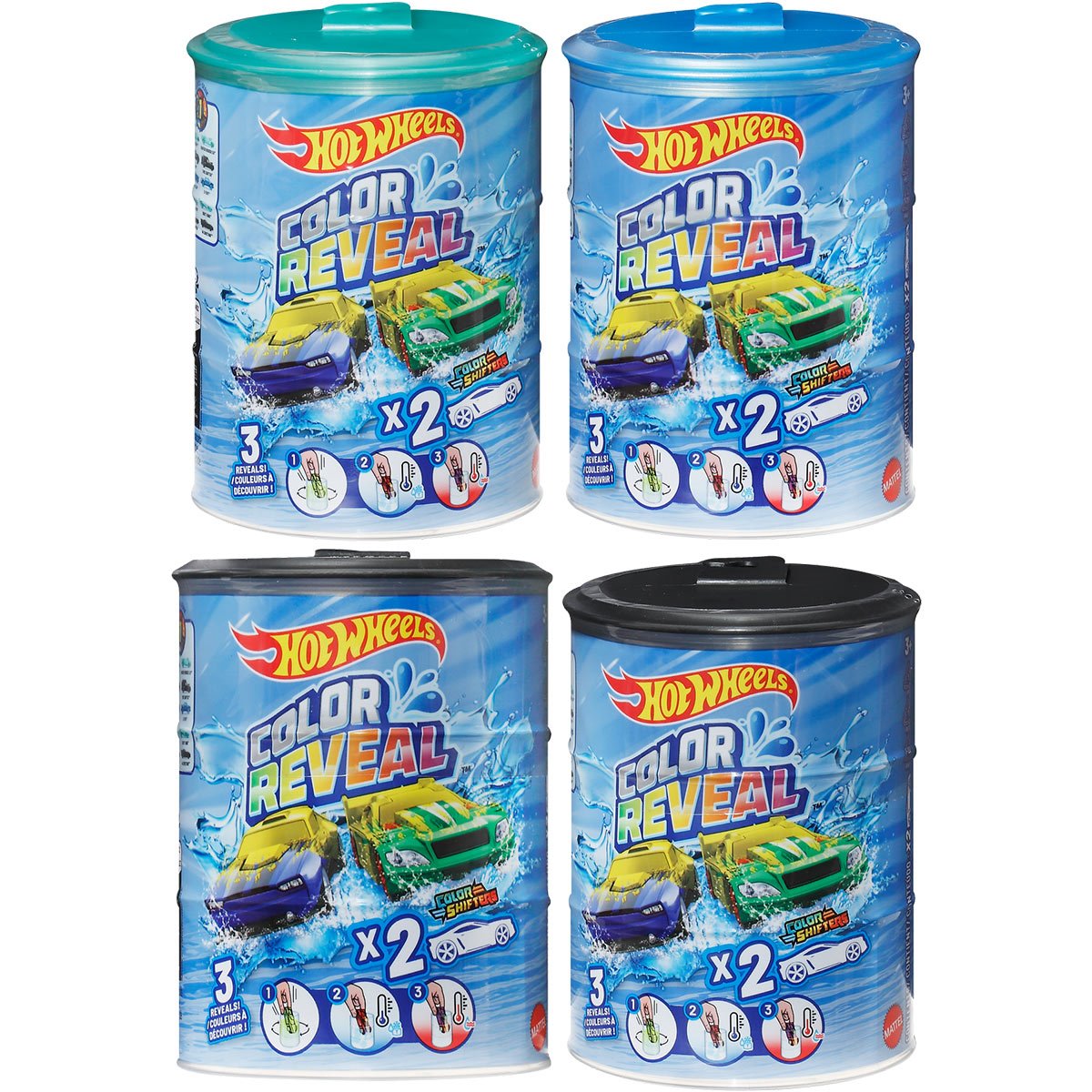 Hot Wheels Color Reveal Vehicle 2-Pack 2025 Mix 1 Case of 4