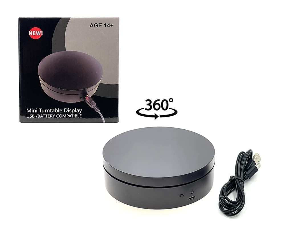 Mini Turntable Display 4.75″ – Black