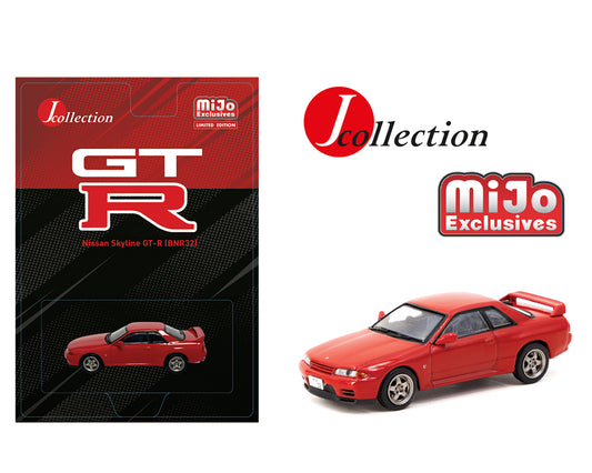 J-Collection 1:64 Nissan Skyline GT-R (BNR32) – Red – J-Collection