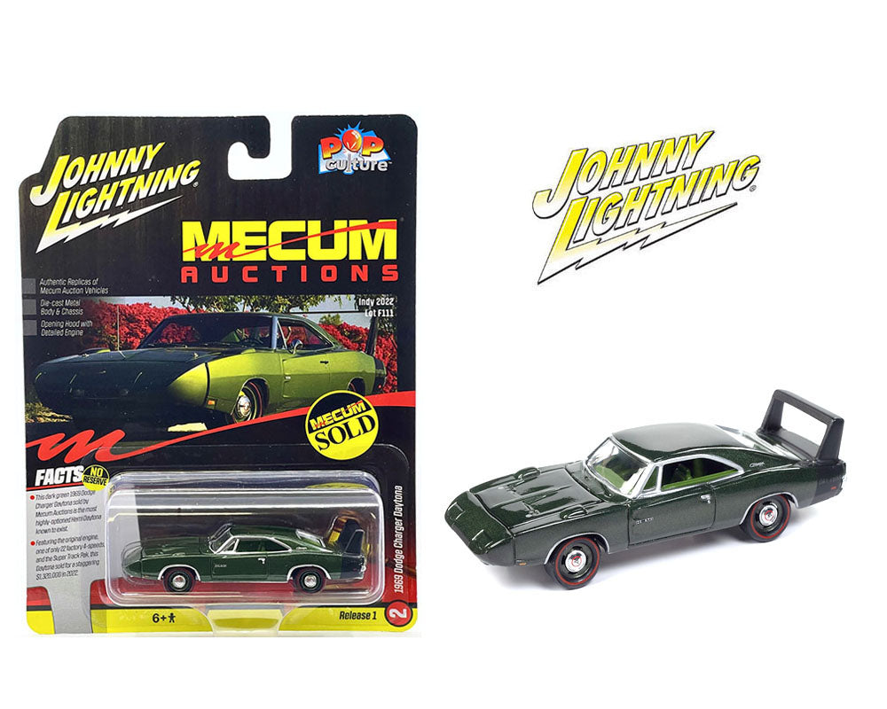 Johnny Lightning 1:64 Mecum Auction 1969 Dodge Charger Daytona – Green ...