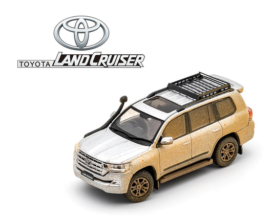 GCD 1:64 Toyota Land Cruiser LHD Off Road 4×4 2018 – White Muddy LC200 200 Series