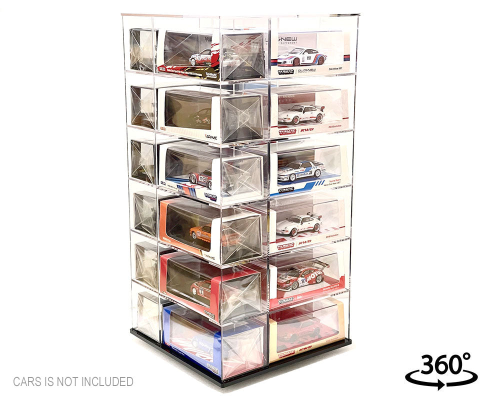 Showcase 1:64 Large 24-Cars Display Desk Top Spinner (8″x 8″x16.5″) – Mijo Exclusives