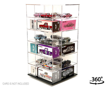 Showcase 1:64 Large 24-Cars Display Desk Top Spinner (8″x 8″x16.5″) – Mijo Exclusives