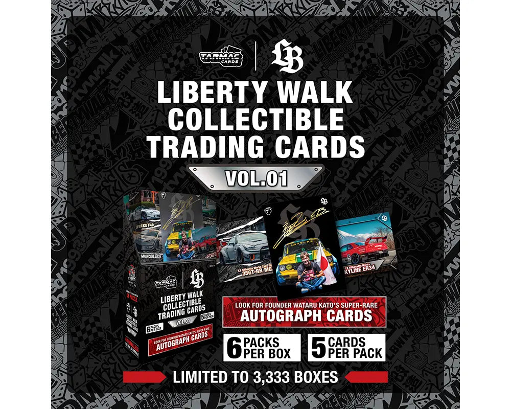 Tarmac Cards Liberty Walk Collectible Trading Cards Volume 1 (5-Card Packs) – Limited Edition