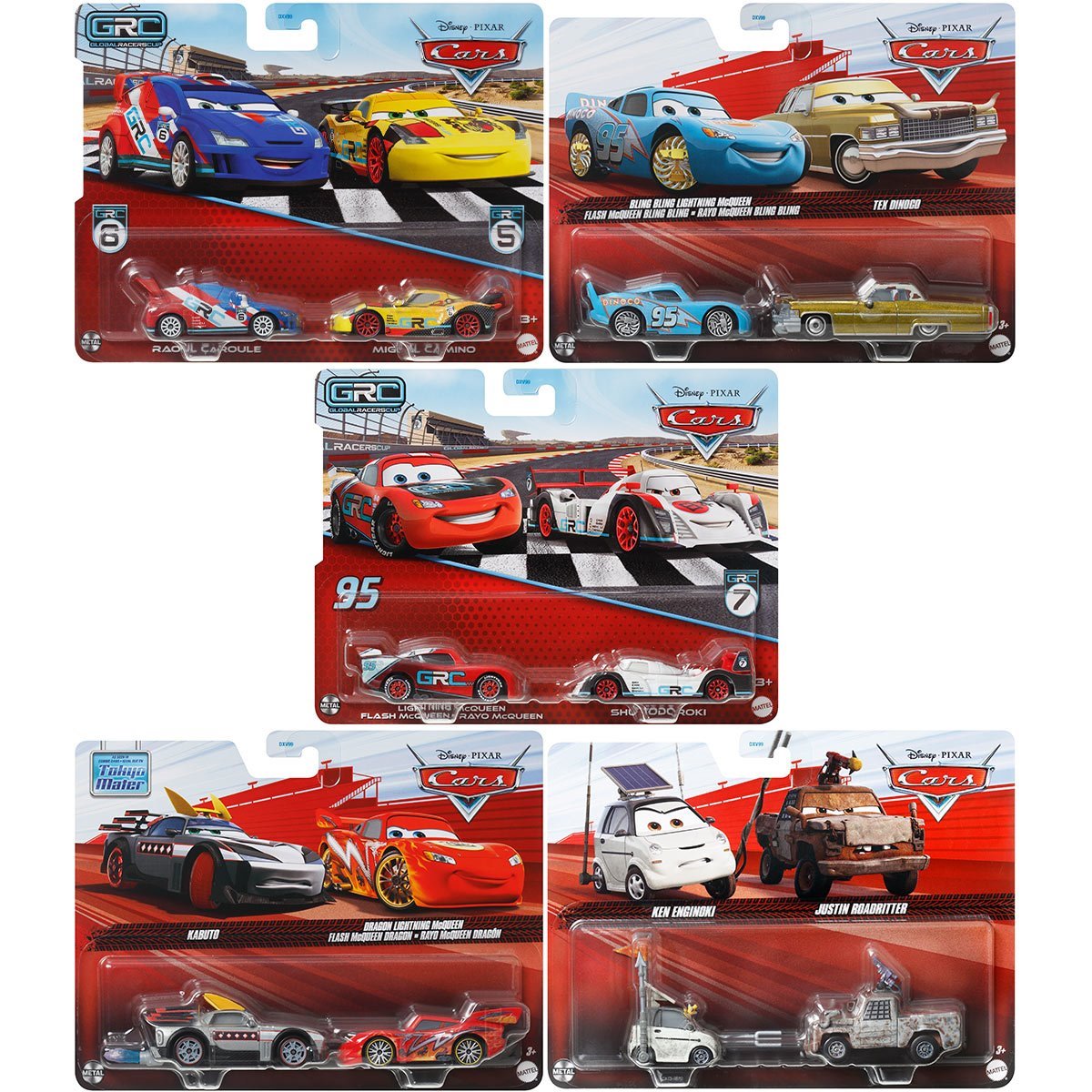 Cars Character Car Vehicle 2-Pack 2025 Mix 1A