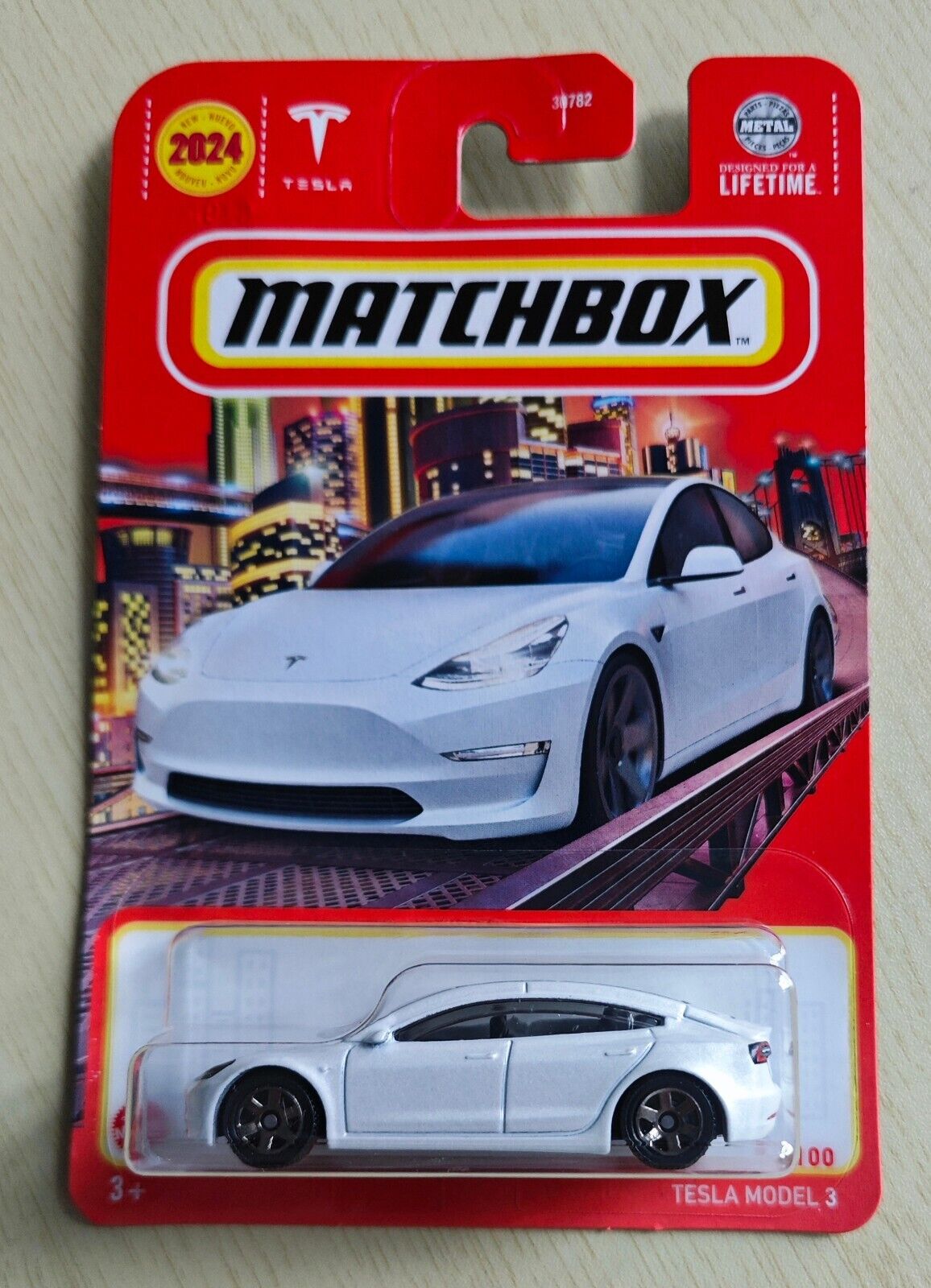 Tesla model cheap 3 matchbox car