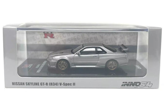 Inno64 Nissan Skyline GT-R (R34) V-Spec II Silver