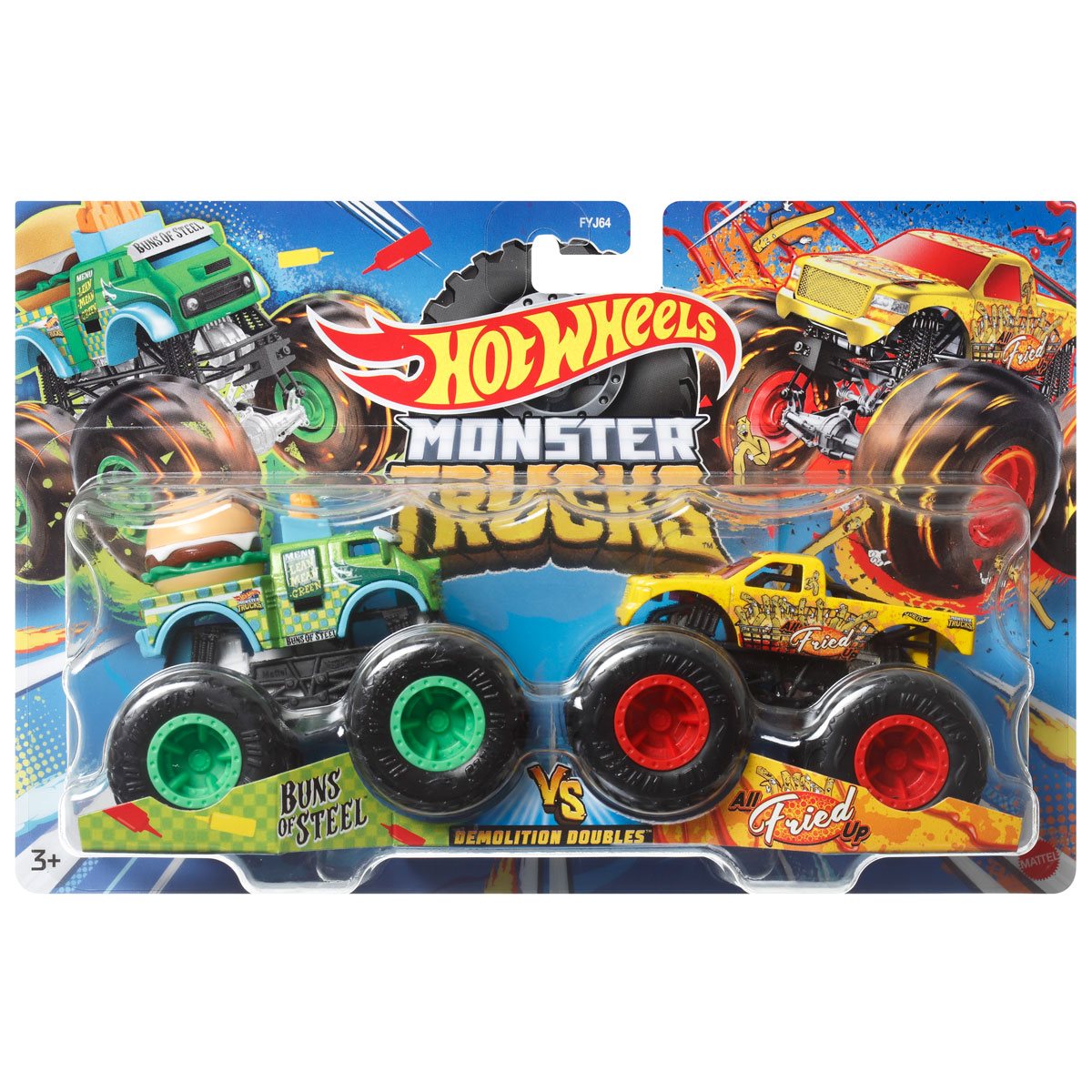 Hot Wheels Monster Trucks Demolition Doubles 2023 Mix 4 2-Pack